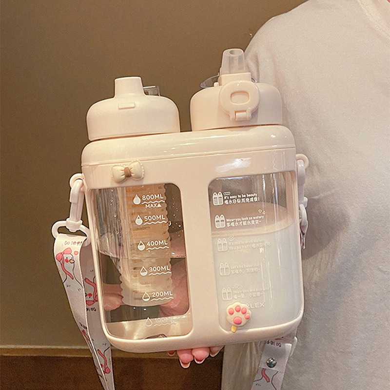 Cute Double Drink Plastic Wate - Water Purification Straw recension och pris