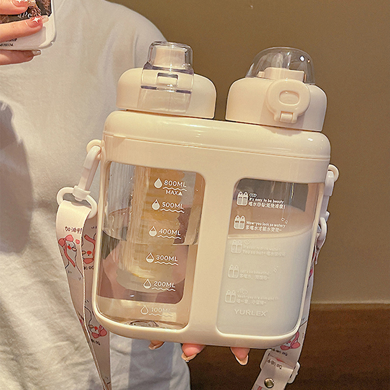 Cute Double Drink Plastic Wate - Water Purification Straw recension och pris