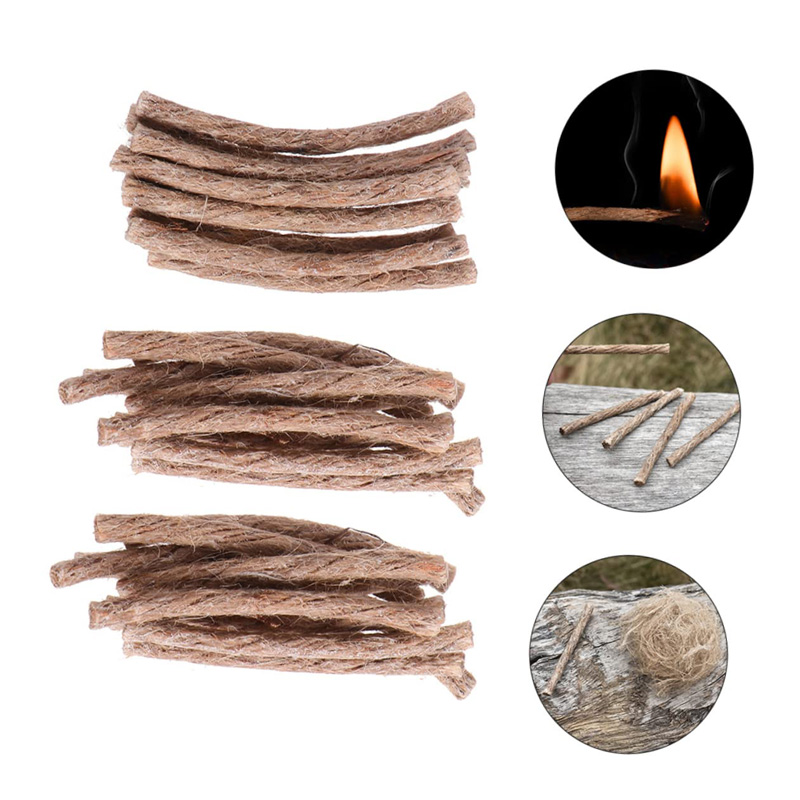 12/24Pcs Survival Wick Hemp Co - Fire Starting Kit recension och pris