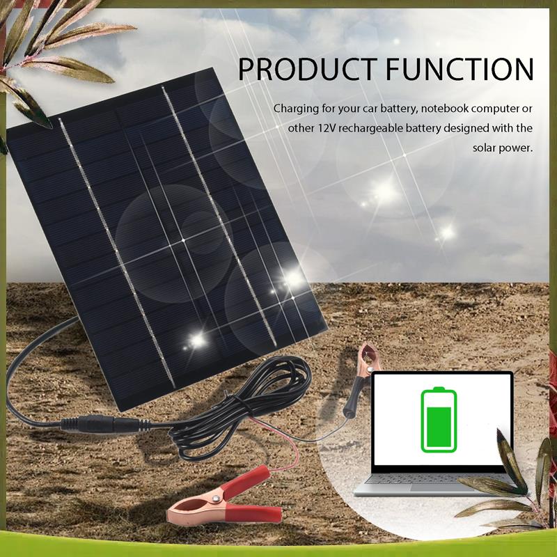 AB98-5.5W 12V Solar Panel Batt - Solar Emergency Charger recension och pris