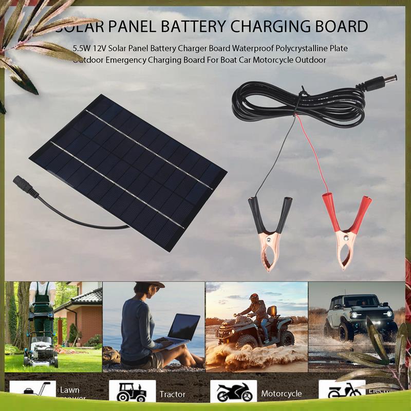 AB98-5.5W 12V Solar Panel Batt - Solar Emergency Charger recension och pris