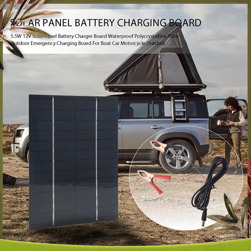 AB98-5.5W 12V Solar Panel Batt - Solar Emergency Charger recension och pris