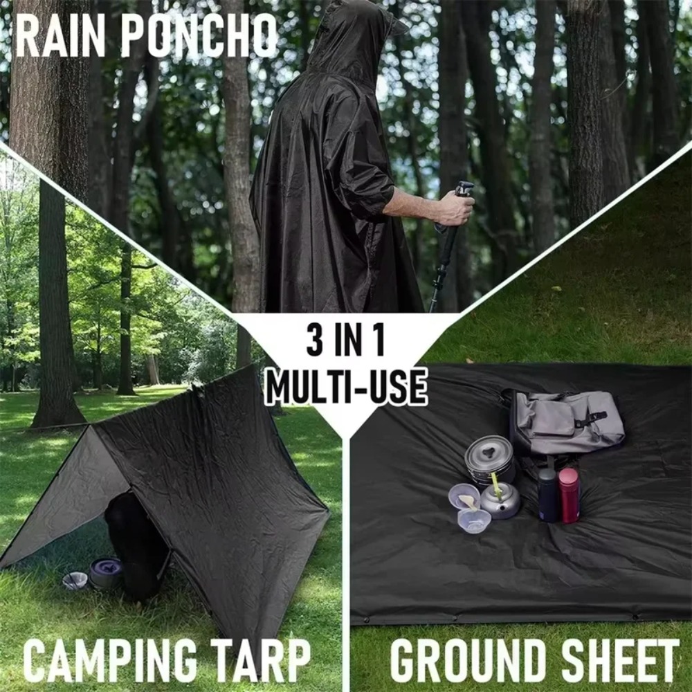 Outdoor Multifunctional 3 In 1 - Emergency Poncho Rain recension och pris