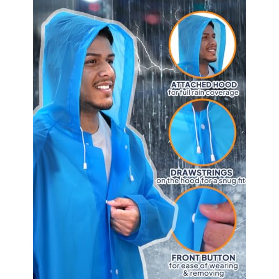 ANYOO 2-Pack Rain Ponchos for  - Emergency Poncho Rain recension och pris