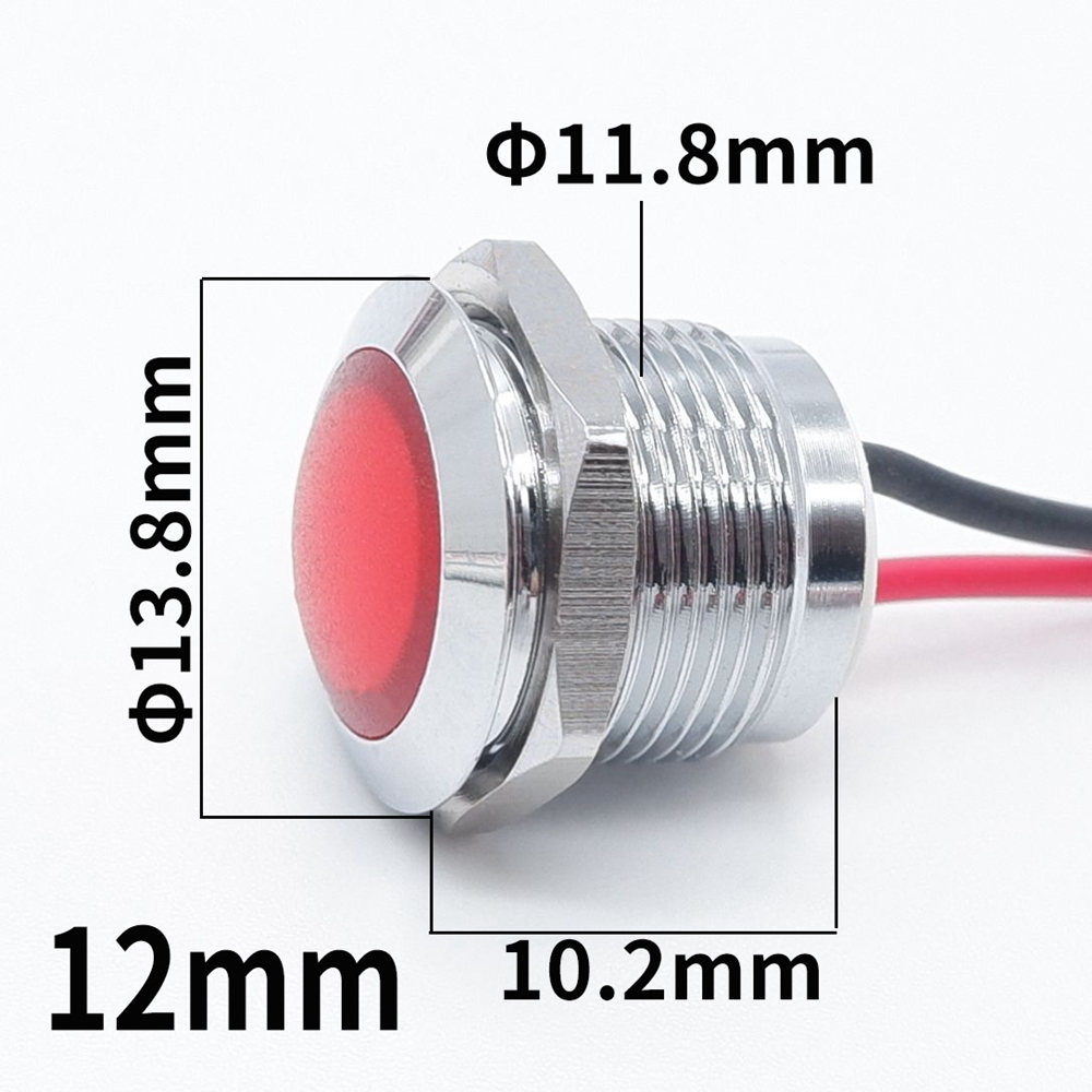 12mm 16mm 19mm 22mm Metal LED  - Signal Panel Orange recension och pris