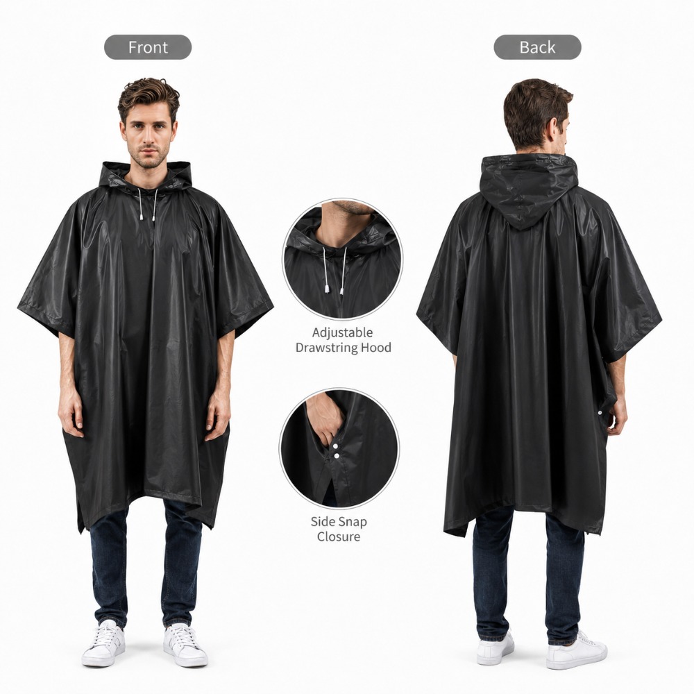 3 in 1 Waterproof Rain Poncho  - Emergency Poncho Rain recension och pris