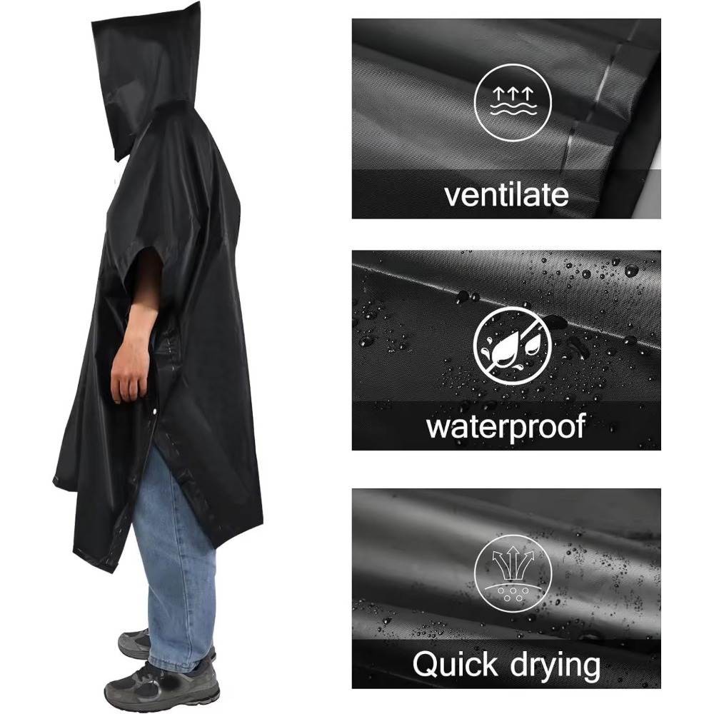 3 in 1 Waterproof Rain Poncho  - Emergency Poncho Rain recension och pris