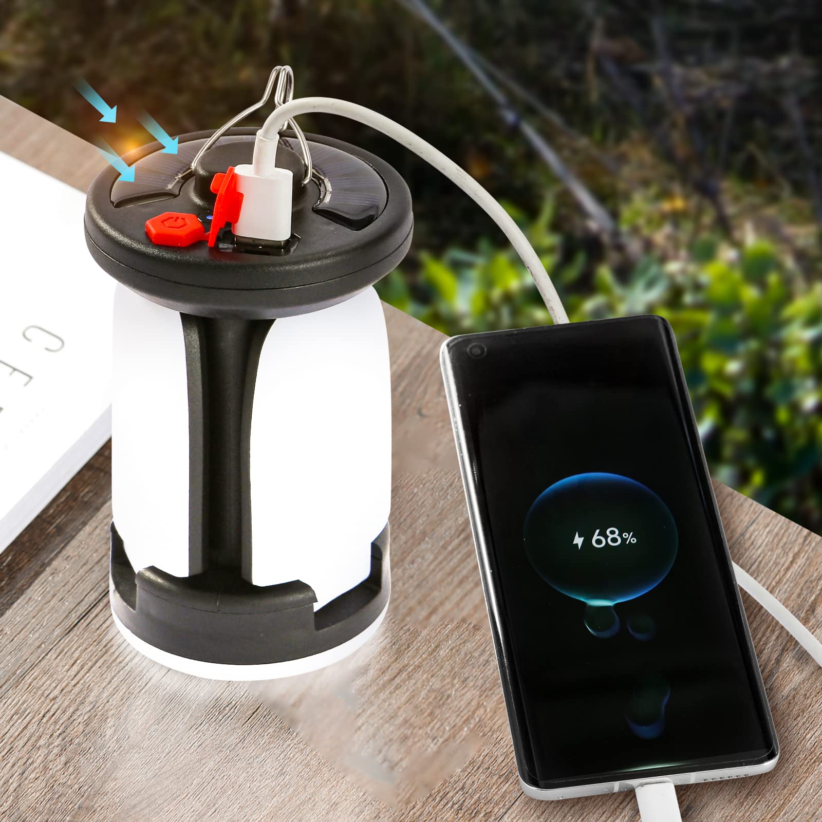 High Power Solar LED Camping L - Solar Emergency Charger recension och pris
